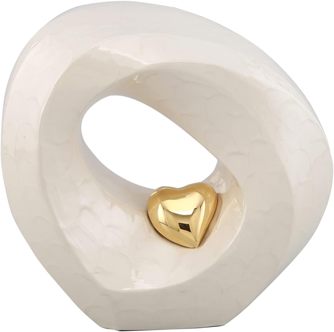 Passage of Heaven Adult Cremation Urns for Human Ashes - Decorative Urns,Urns for Human Ashes Female & Male,Urns for Ashes Men & Women,Funeral Urn (Adult Non-Customize, White Gold)