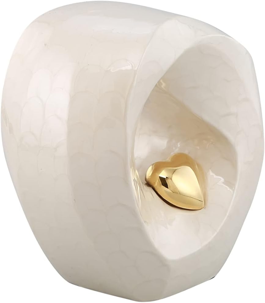 Passage of Heaven Adult Cremation Urns for Human Ashes - Decorative Urns,Urns for Human Ashes Female & Male,Urns for Ashes Men & Women,Funeral Urn (Adult Non-Customize, White Gold)