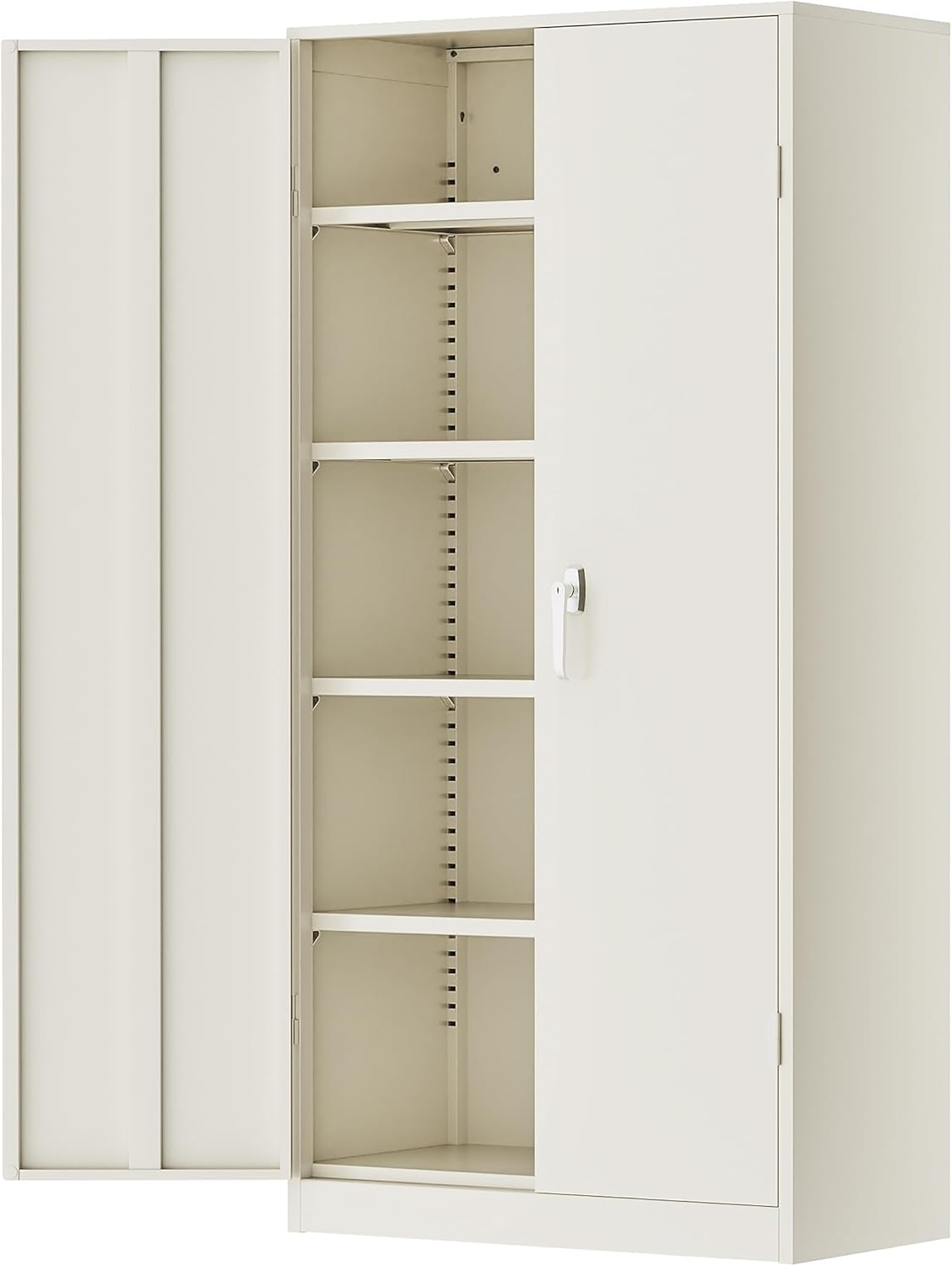 Greenvelly Metal Storage Cabinet with Lock, 72” Black Garage Storage Cabinet with Doors and Shelves, Tall Lockable File &Tool Cabinet for Home Office, Metal Classroom Cabinet Basement