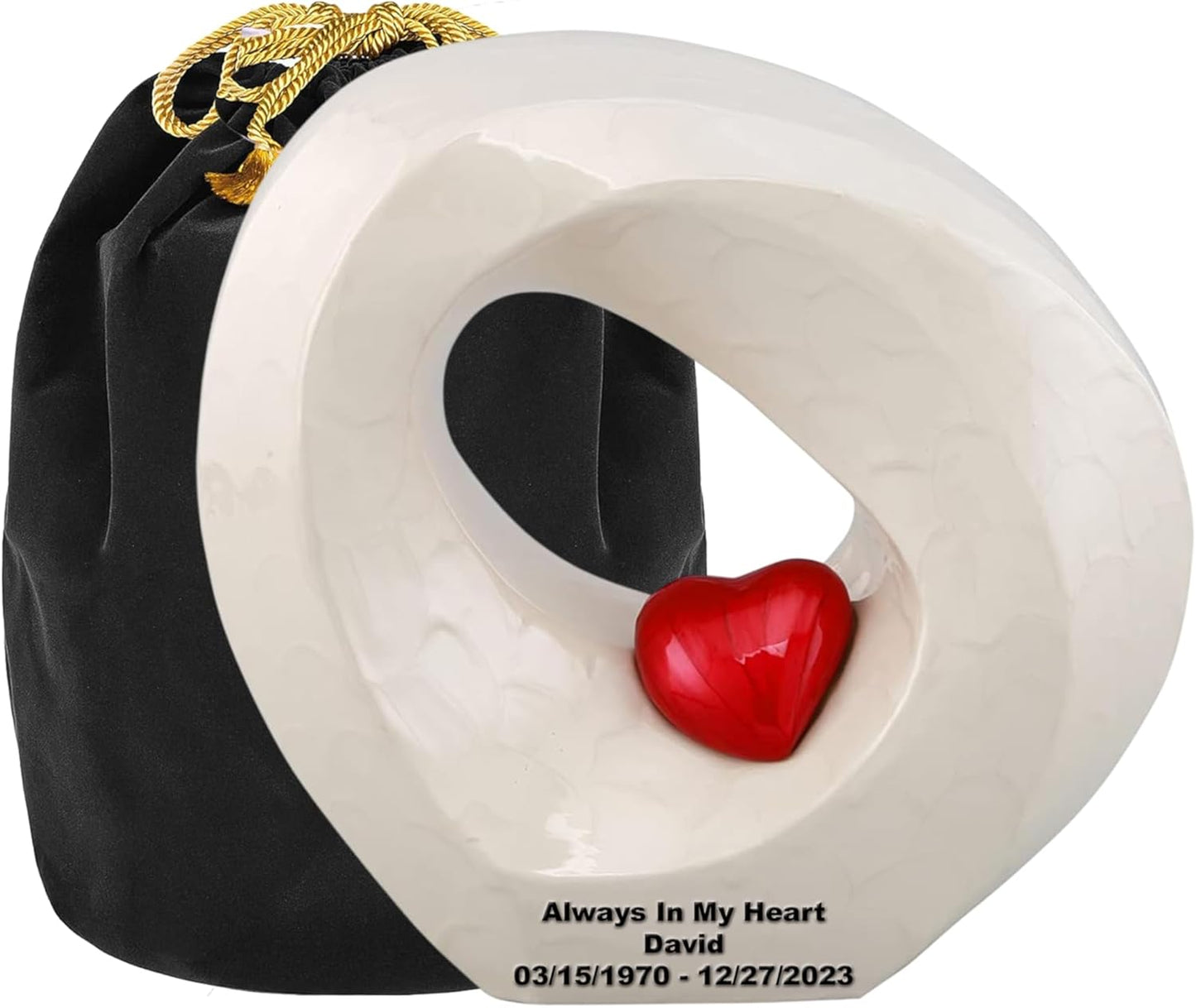 Passage of Heaven Adult Cremation Urns for Human Ashes - Decorative Urns,Urns for Human Ashes Female & Male,Urns for Ashes Men & Women,Funeral Urn (Adult Non-Customize, White Gold)