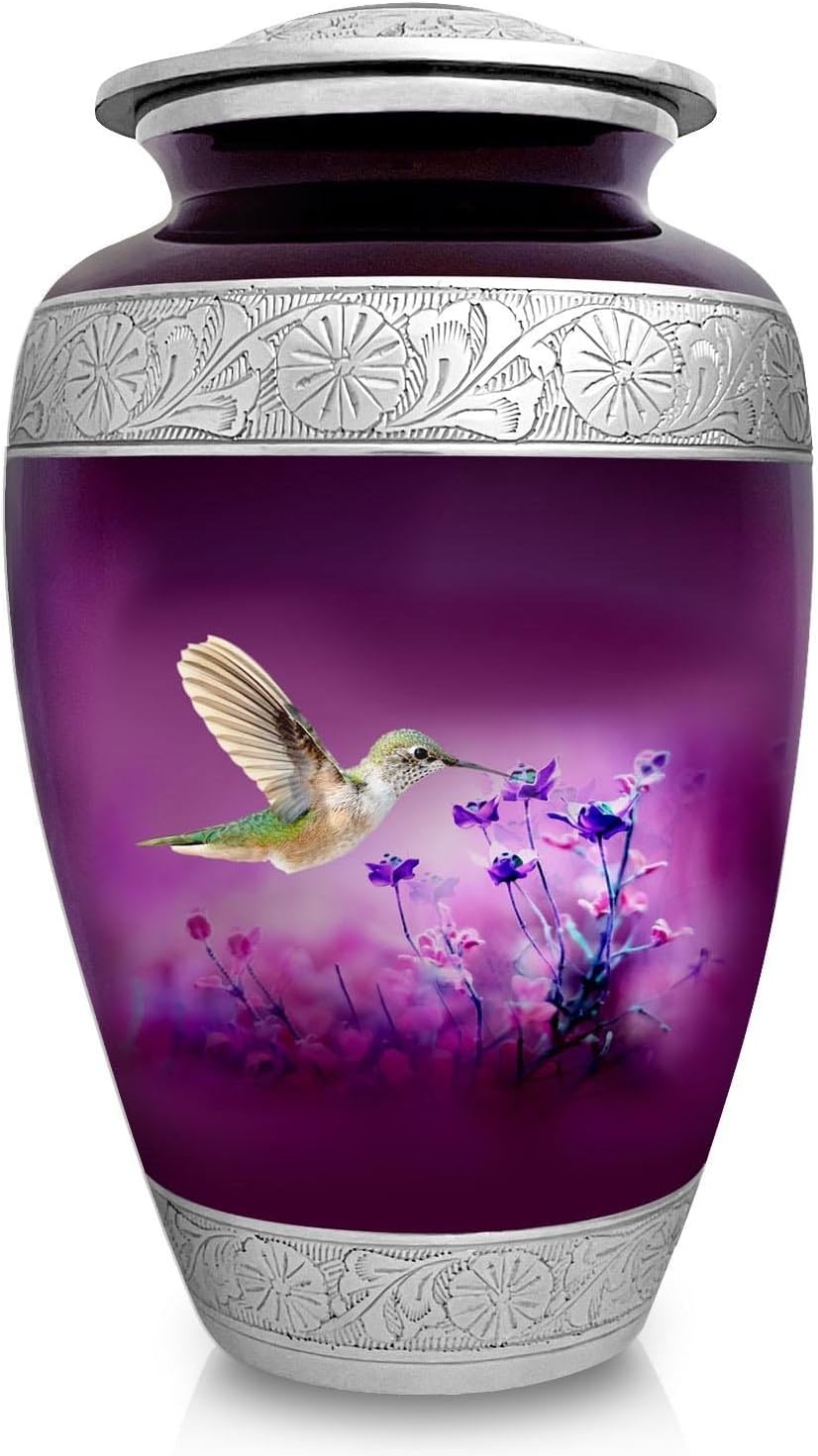 Deer Forest Urn for Human Ashes | Large Handcrafted Funeral Memorial | Decorative Cremation Urn for Women and Men