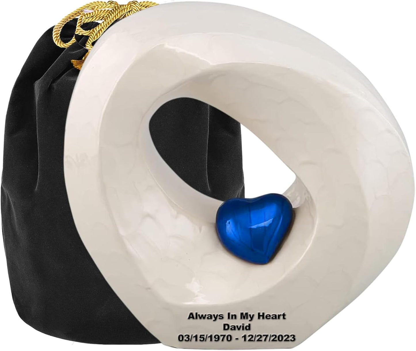 Passage of Heaven Adult Cremation Urns for Human Ashes - Decorative Urns,Urns for Human Ashes Female & Male,Urns for Ashes Men & Women,Funeral Urn (Adult Non-Customize, White Gold)