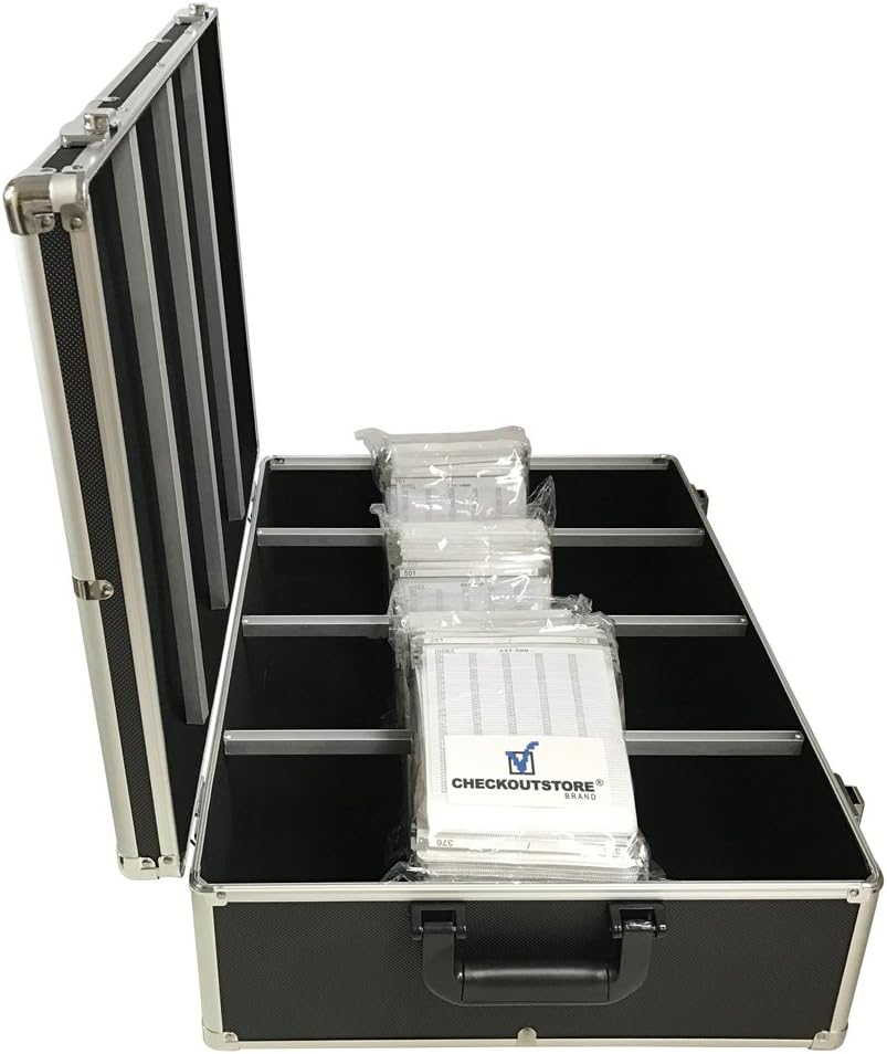 CheckOutStore (1) Aluminum CD/DVD Media Hanging Sleeves Storage Box (Black/Holds 1000 Discs)