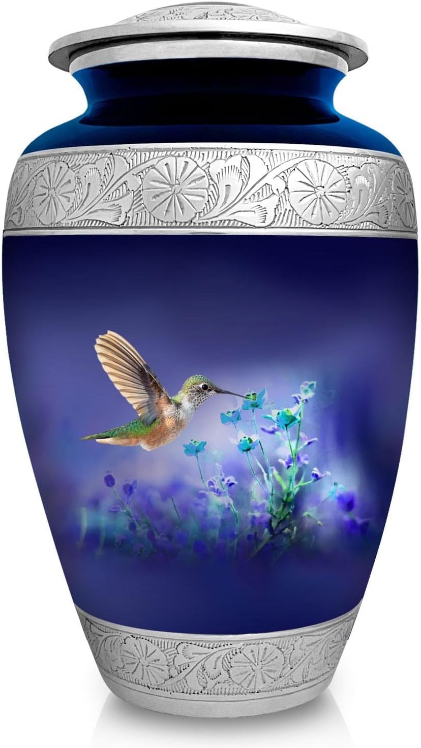 Deer Forest Urn for Human Ashes | Large Handcrafted Funeral Memorial | Decorative Cremation Urn for Women and Men