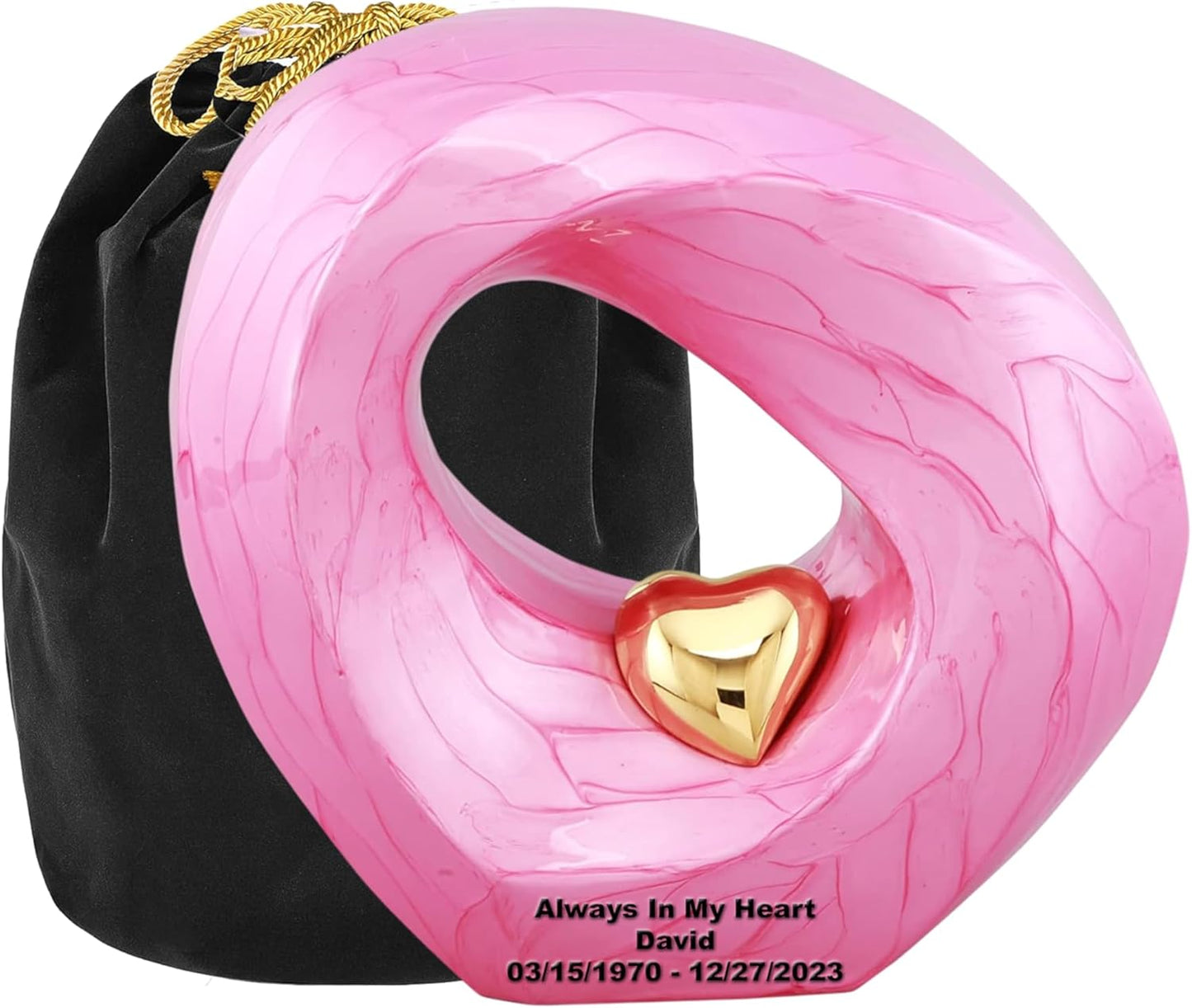 Passage of Heaven Adult Cremation Urns for Human Ashes - Decorative Urns,Urns for Human Ashes Female & Male,Urns for Ashes Men & Women,Funeral Urn (Adult Non-Customize, White Gold)