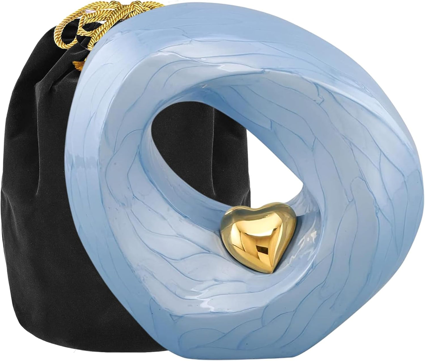 Passage of Heaven Adult Cremation Urns for Human Ashes - Decorative Urns,Urns for Human Ashes Female & Male,Urns for Ashes Men & Women,Funeral Urn (Adult Non-Customize, White Gold)