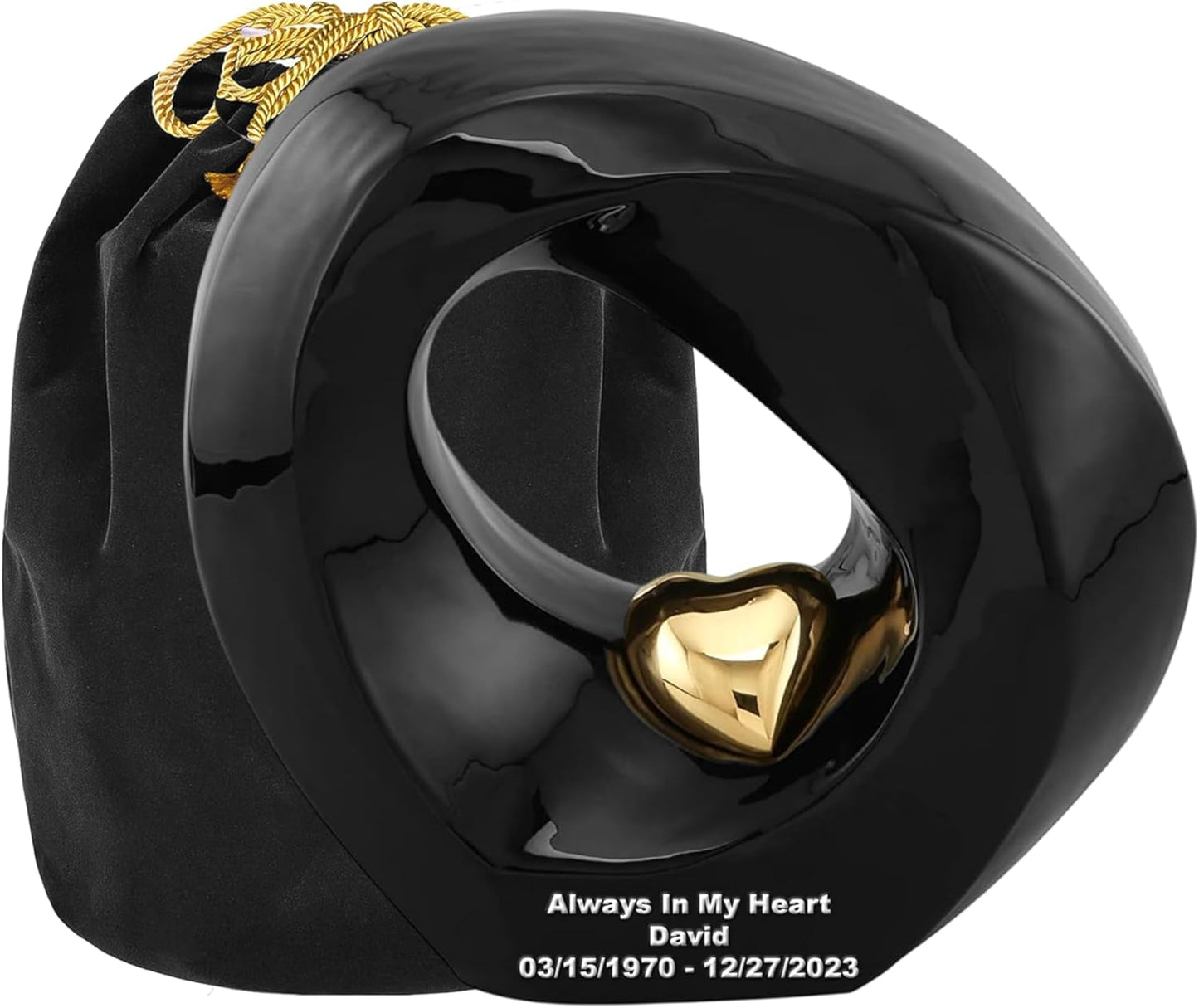 Passage of Heaven Adult Cremation Urns for Human Ashes - Decorative Urns,Urns for Human Ashes Female & Male,Urns for Ashes Men & Women,Funeral Urn (Adult Non-Customize, White Gold)