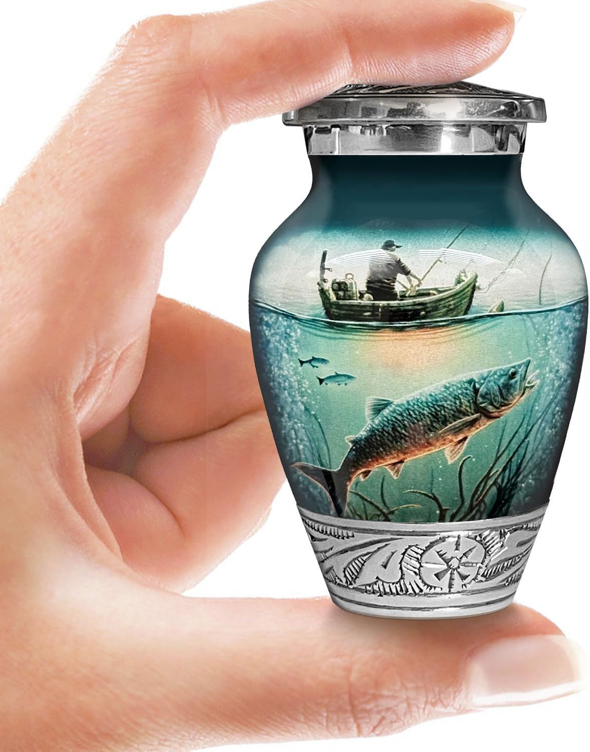 Deer Forest Urn for Human Ashes | Large Handcrafted Funeral Memorial | Decorative Cremation Urn for Women and Men