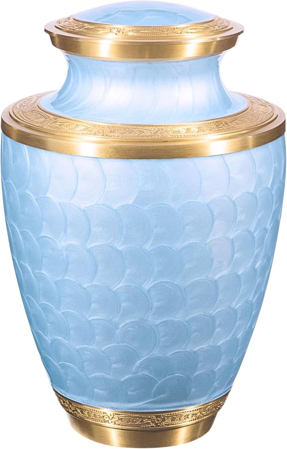 Cremation Urn for Human Ashes – Adult Brass Urn for Men or Women up to 200lbs – Handcrafted Memorial Burial Container – Suitable for Funeral or Display