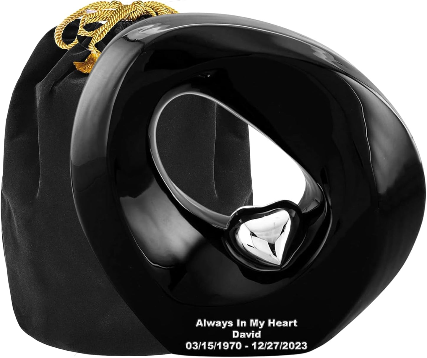 Passage of Heaven Adult Cremation Urns for Human Ashes - Decorative Urns,Urns for Human Ashes Female & Male,Urns for Ashes Men & Women,Funeral Urn (Adult Non-Customize, White Gold)