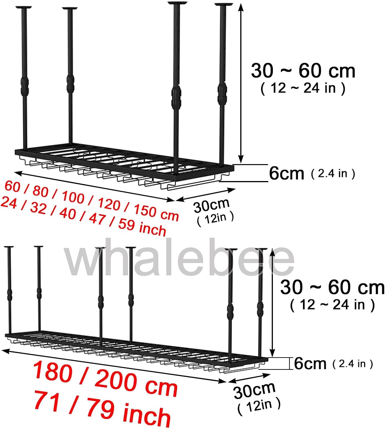 Wine Stemware Holder Metal Wine Glasses Hanger 24" ~ 79" Hanging Wine Glass Rack, Ceiling Bottle Racks Adjustable Height Space Saving Wine Glass - Wine Bottle Display Rack