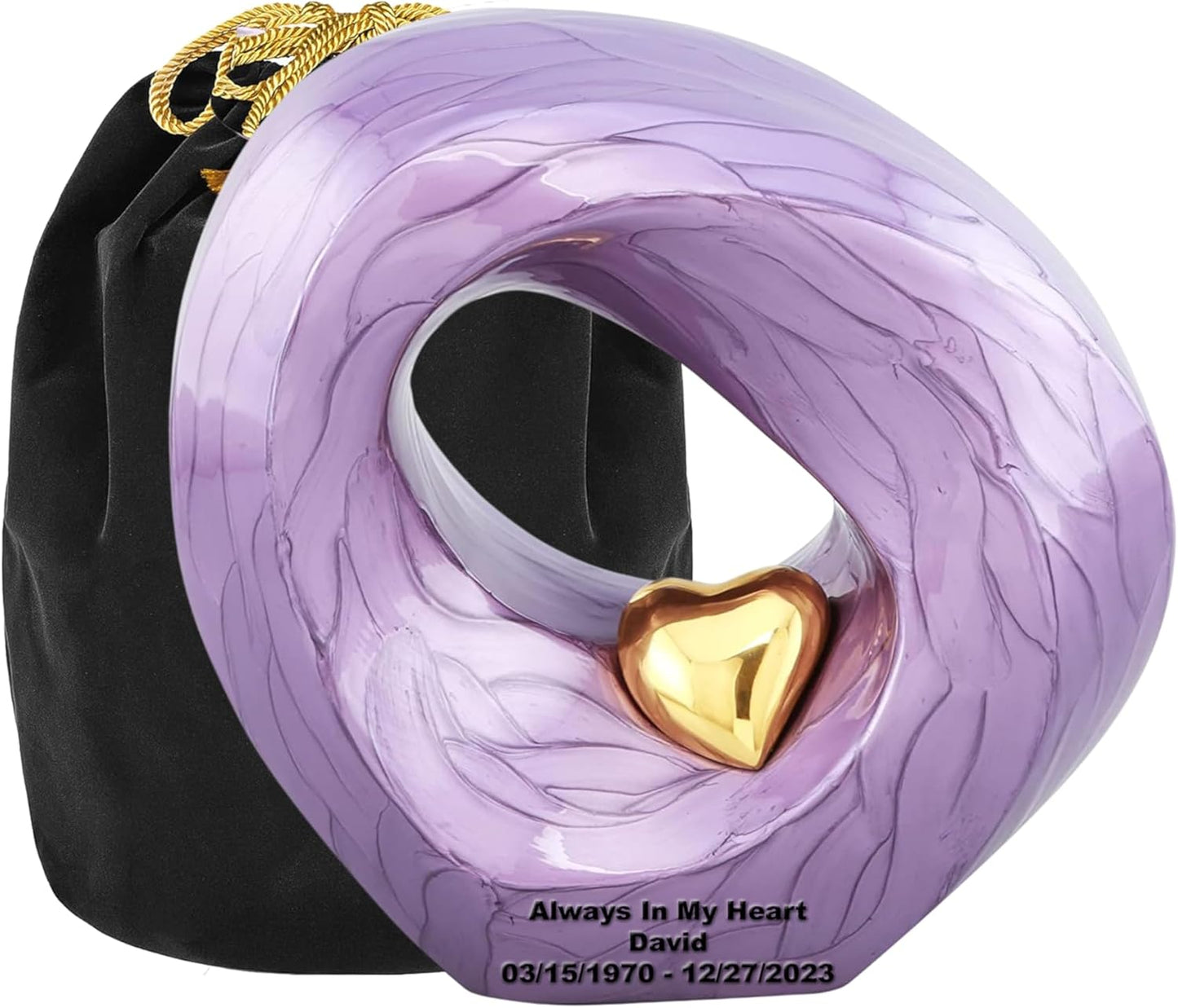 Passage of Heaven Adult Cremation Urns for Human Ashes - Decorative Urns,Urns for Human Ashes Female & Male,Urns for Ashes Men & Women,Funeral Urn (Adult Non-Customize, White Gold)