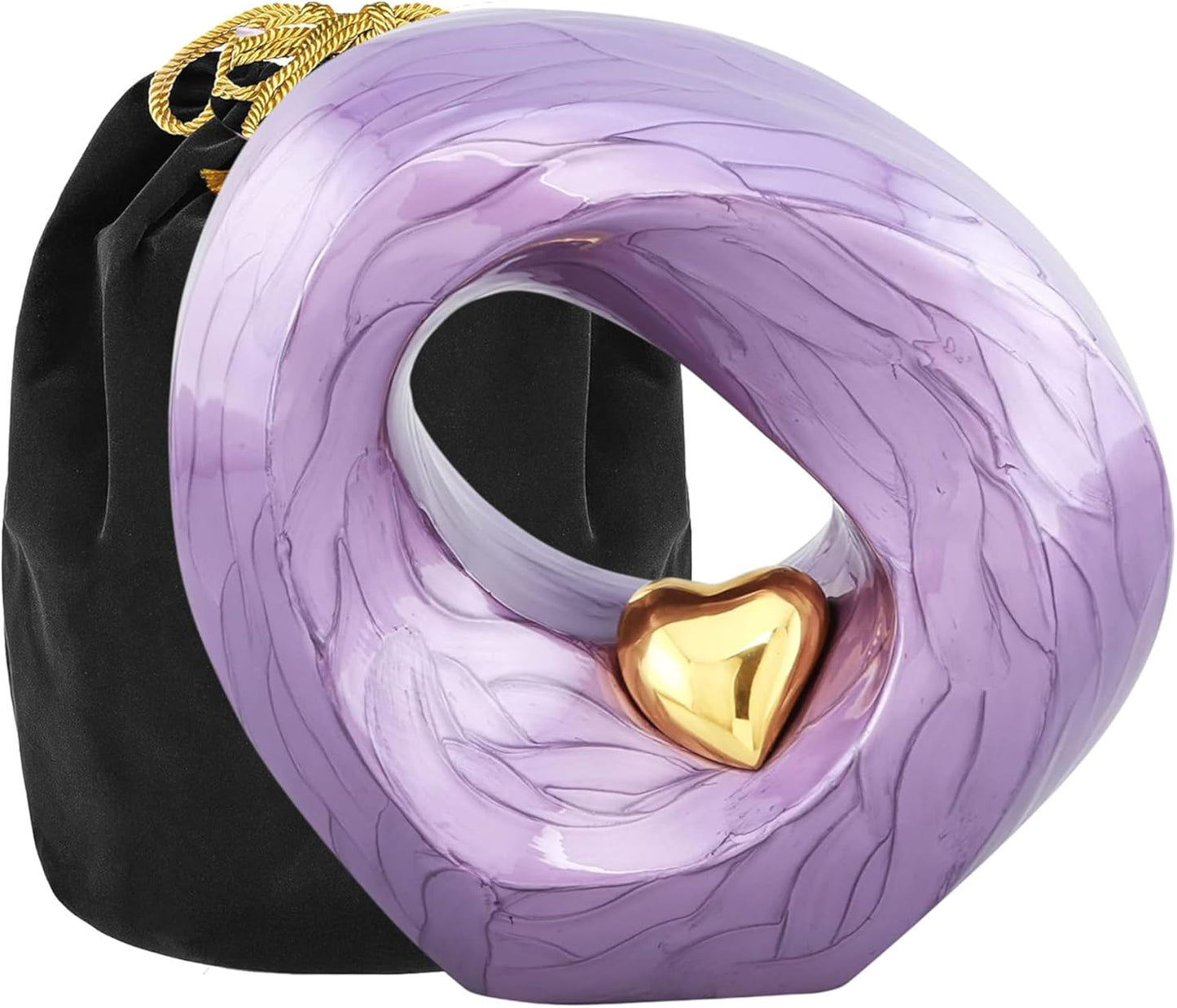 Passage of Heaven Adult Cremation Urns for Human Ashes - Decorative Urns,Urns for Human Ashes Female & Male,Urns for Ashes Men & Women,Funeral Urn (Adult Non-Customize, White Gold)