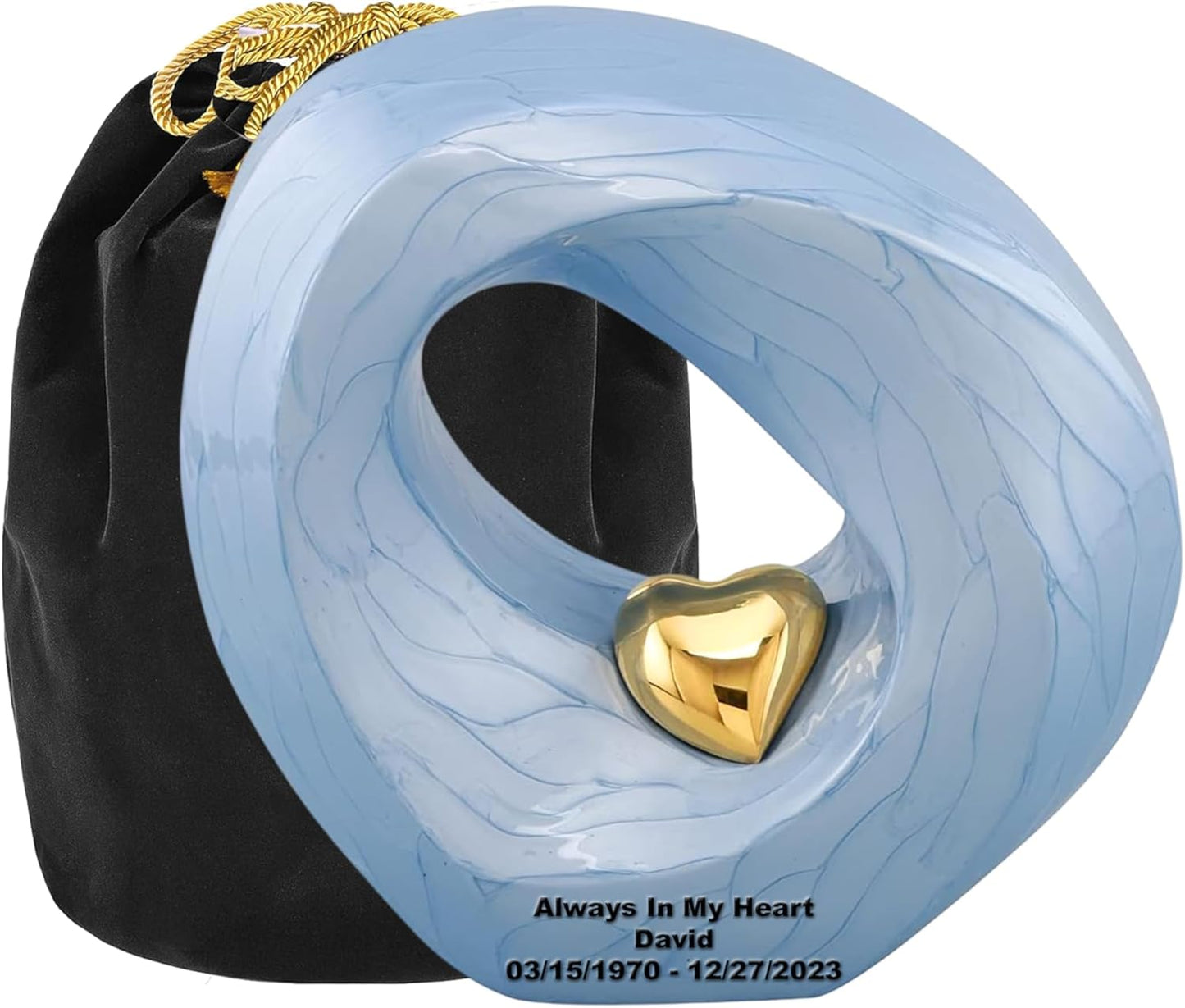 Passage of Heaven Adult Cremation Urns for Human Ashes - Decorative Urns,Urns for Human Ashes Female & Male,Urns for Ashes Men & Women,Funeral Urn (Adult Non-Customize, White Gold)