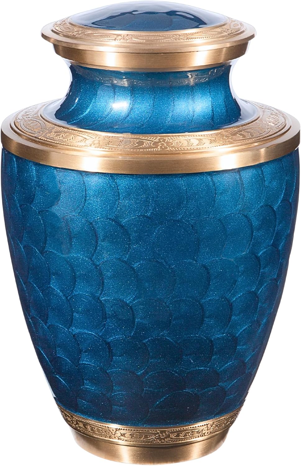 Cremation Urn for Human Ashes – Adult Brass Urn for Men or Women up to 200lbs – Handcrafted Memorial Burial Container – Suitable for Funeral or Display