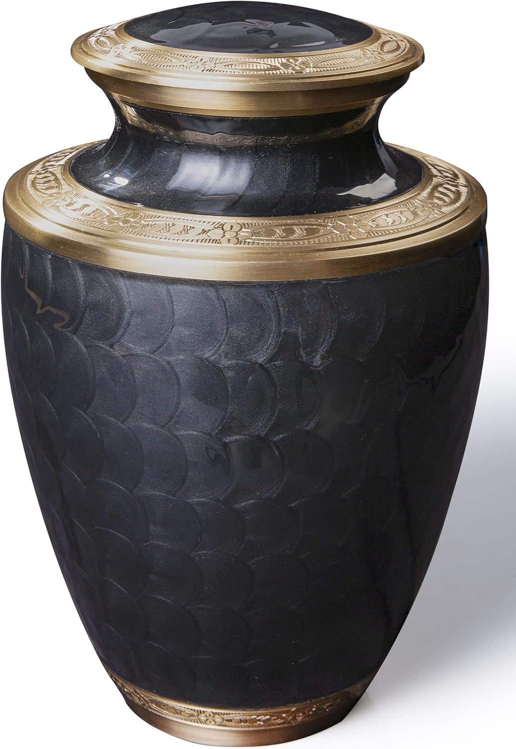 Cremation Urn for Human Ashes – Adult Brass Urn for Men or Women up to 200lbs – Handcrafted Memorial Burial Container – Suitable for Funeral or Display