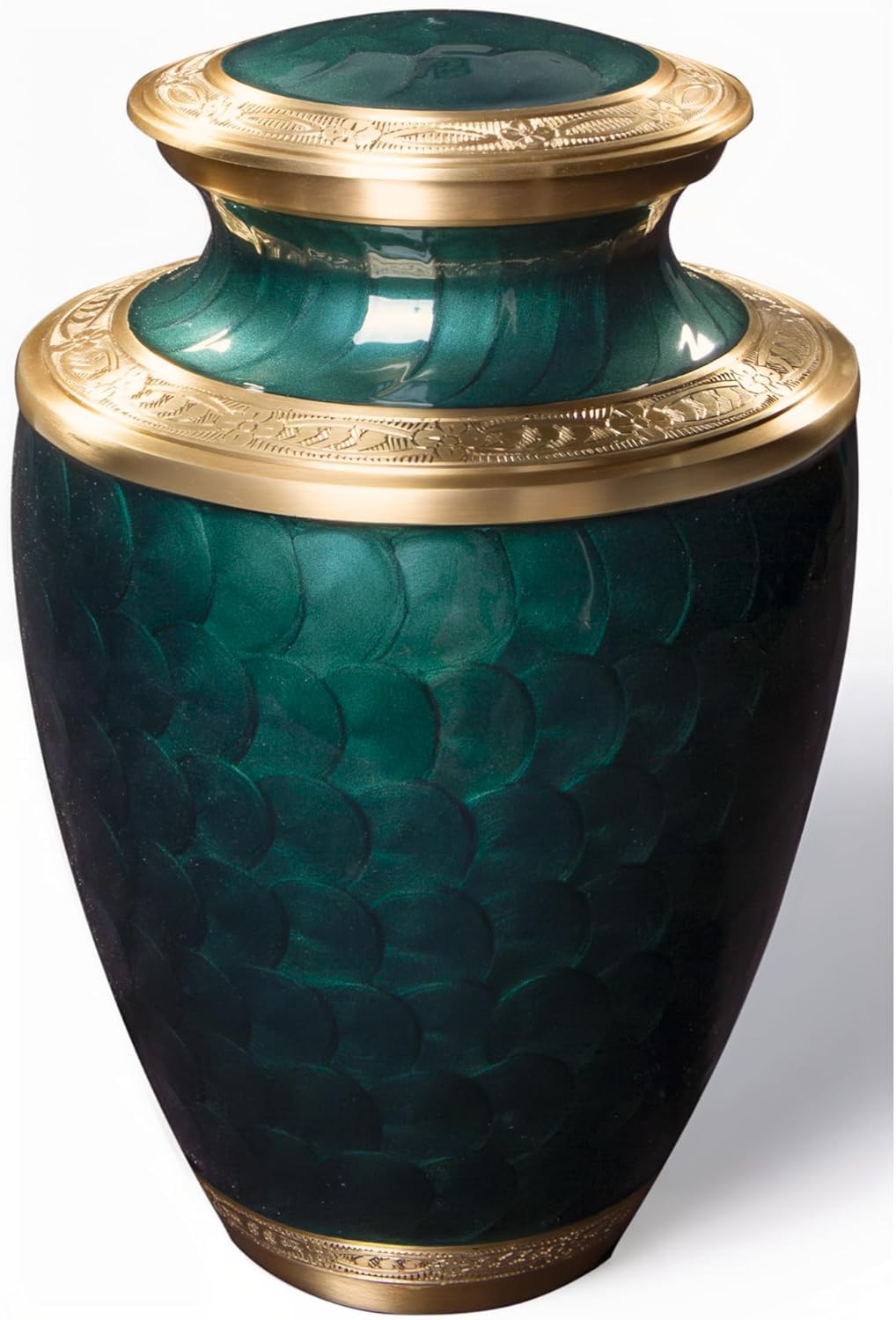 Cremation Urn for Human Ashes – Adult Brass Urn for Men or Women up to 200lbs – Handcrafted Memorial Burial Container – Suitable for Funeral or Display